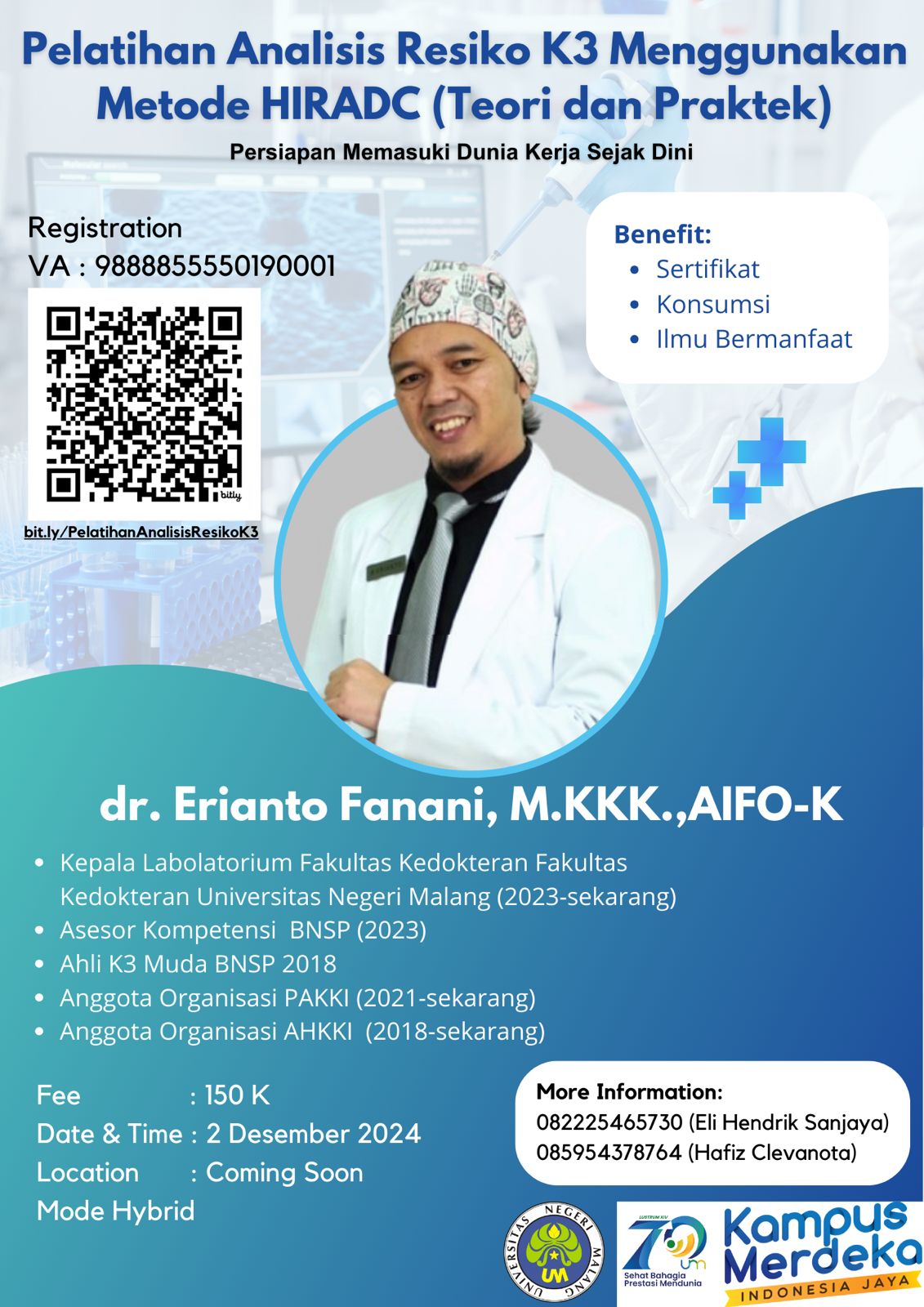 Pelatihan Eksklusif Analisis Risiko K3 dengan Metode HIRADC (Teori & Praktek)