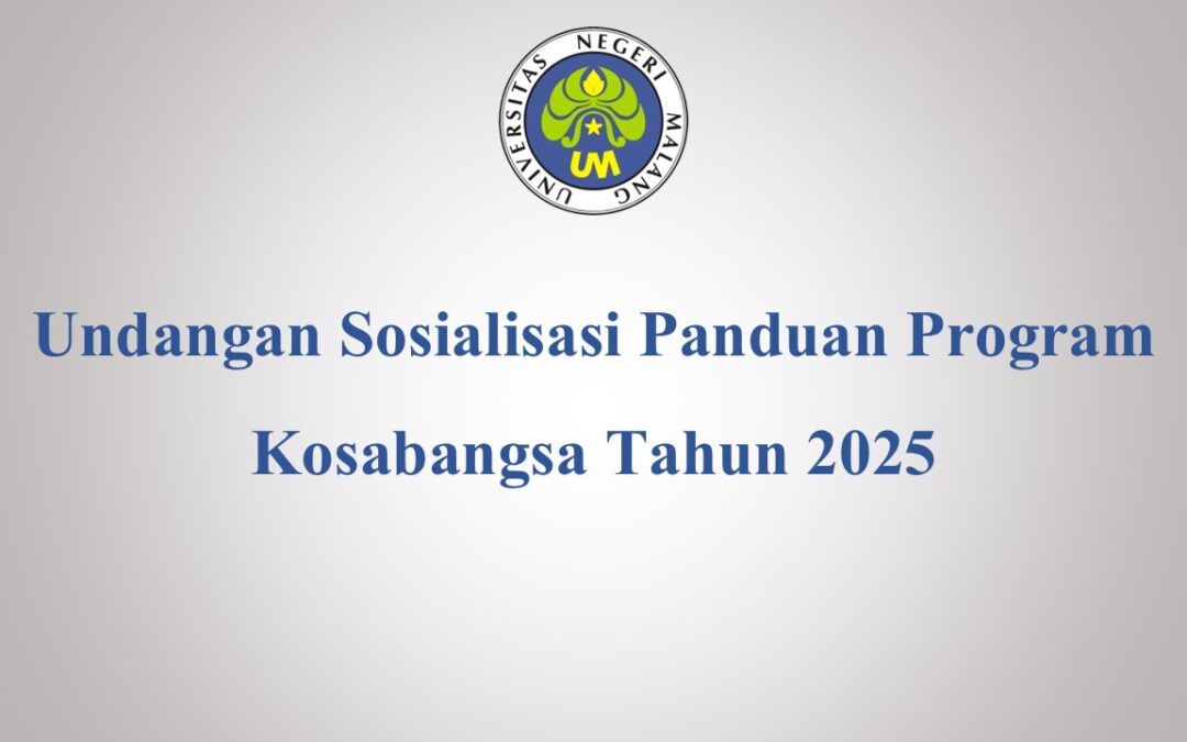 Undangan Sosialisasi Panduan Program Kosabangsa Tahun 2025
