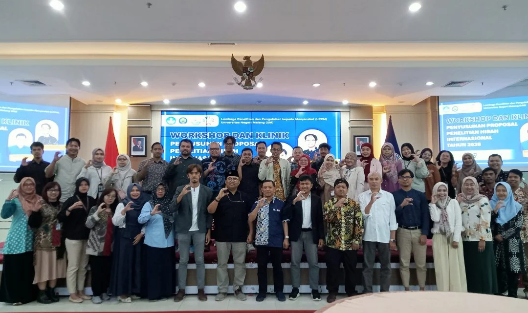 Siap Naikkan Reputasi Internasional, LPPM UM Gelar Workshop Penyusunan Proposal Penelitian Hibah Internasional