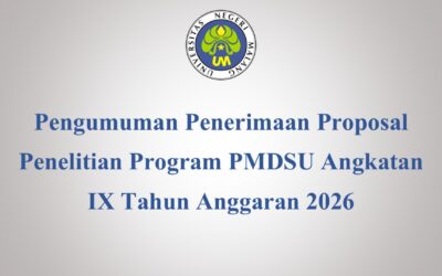 Pengumuman Penerimaan Proposal Penelitian Program PMDSU Angkatan IX Tahun Anggaran 2026
