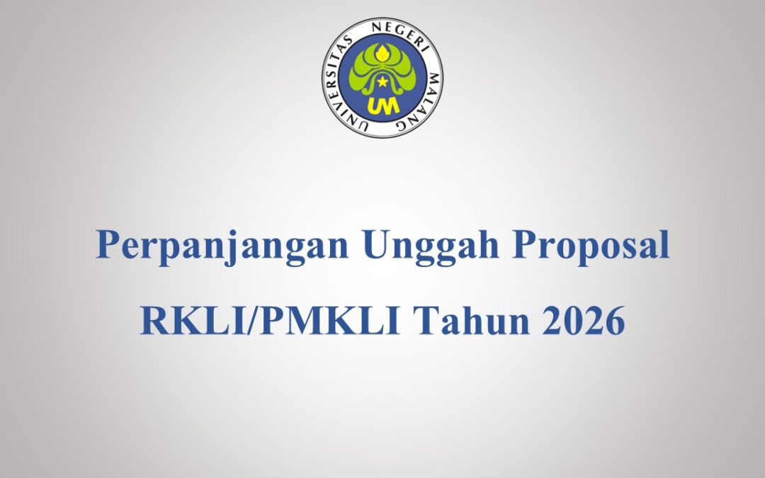 Perpanjangan Unggah Proposal RKLI/PMKLI Tahun 2026