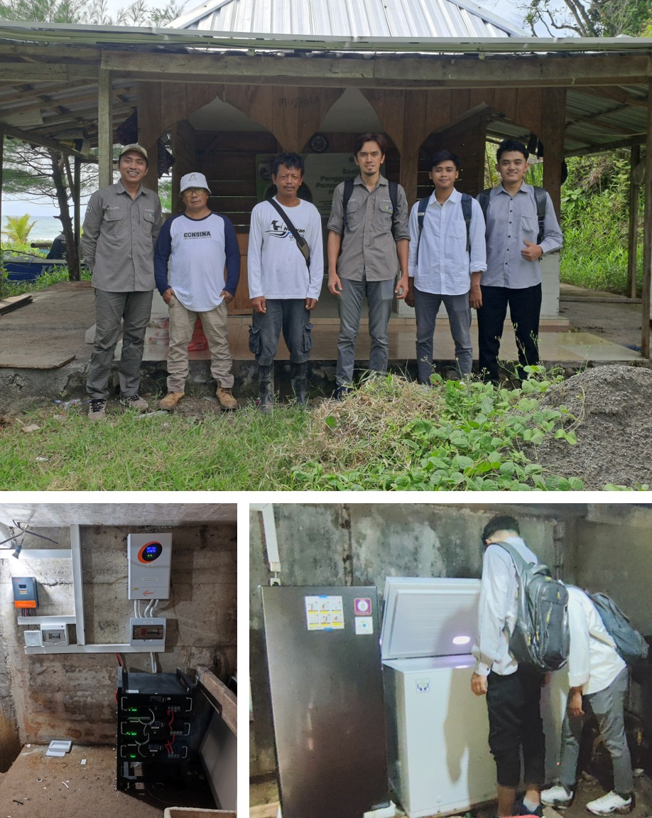 TIM PENGABDIAN PUSAT SAINS DAN REKAYASA (PSR) LPPM UM DORONG OPTIMALISASI FREEZER BERBASIS ENERGI TERBARUKAN UNTUK KELOMPOK NELAYAN DI PANTAI GURAH 2