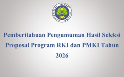 Pemberitahuan Pengumuman Hasil Seleksi Proposal Program RKI dan PMKI Tahun 2026